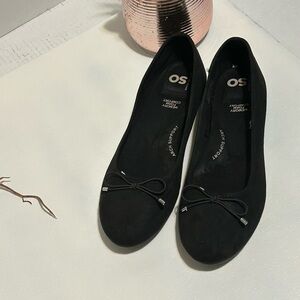 SO Women's Classic Black Flats with Bow